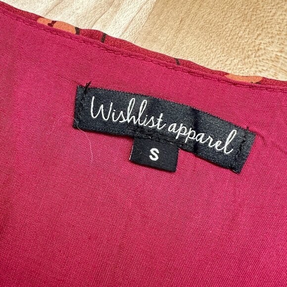 Wishlist Apparel Floral Wrap Dress Adjustable Straps Ruffled Hem Size Small - Picture 8 of 11